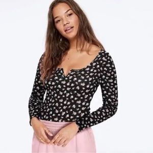 PINK Victoria's Secret Floral Thong Bodysuit